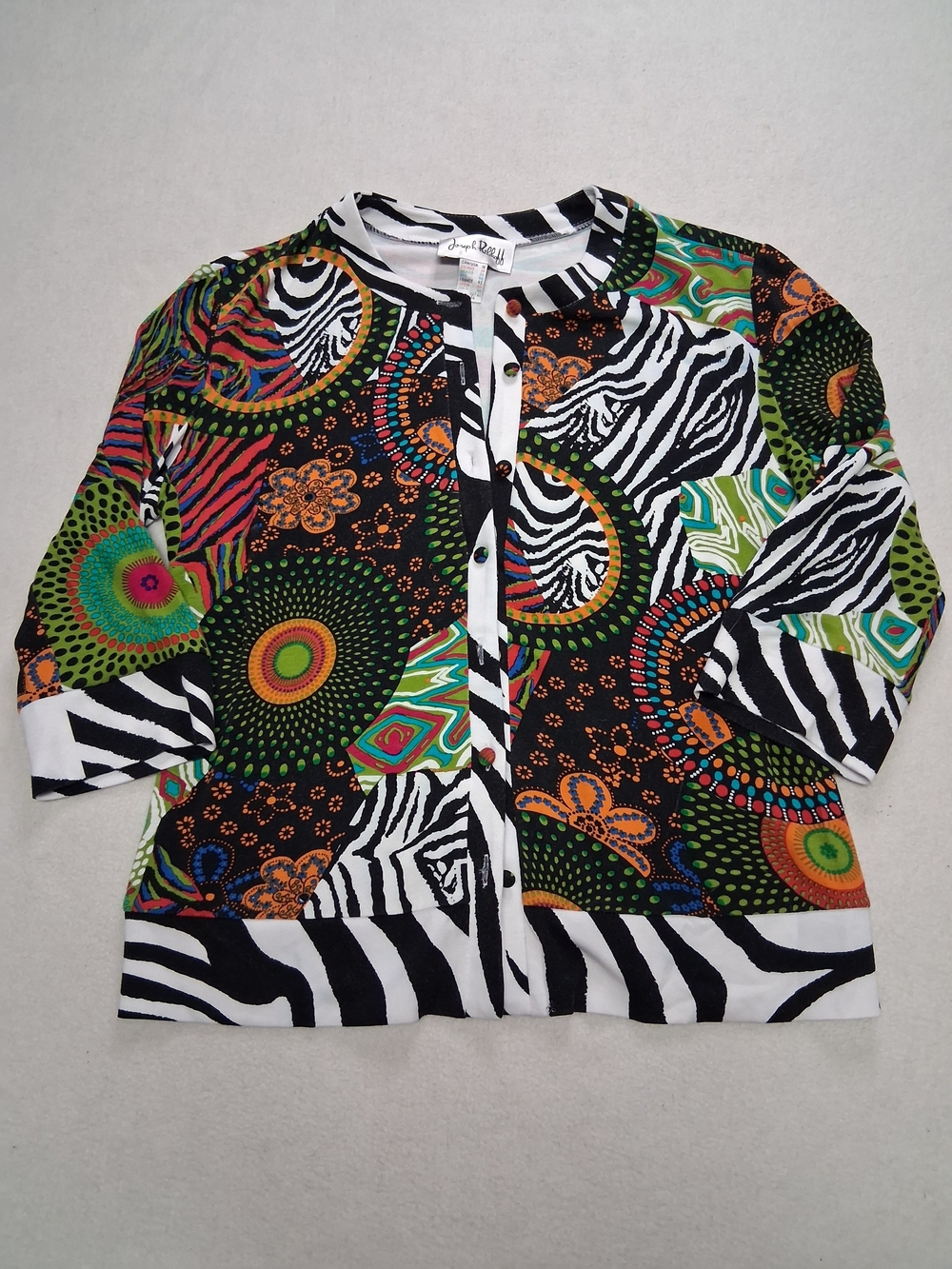 Joseph Ribkoff Multicolor Button-Down Print Shirt